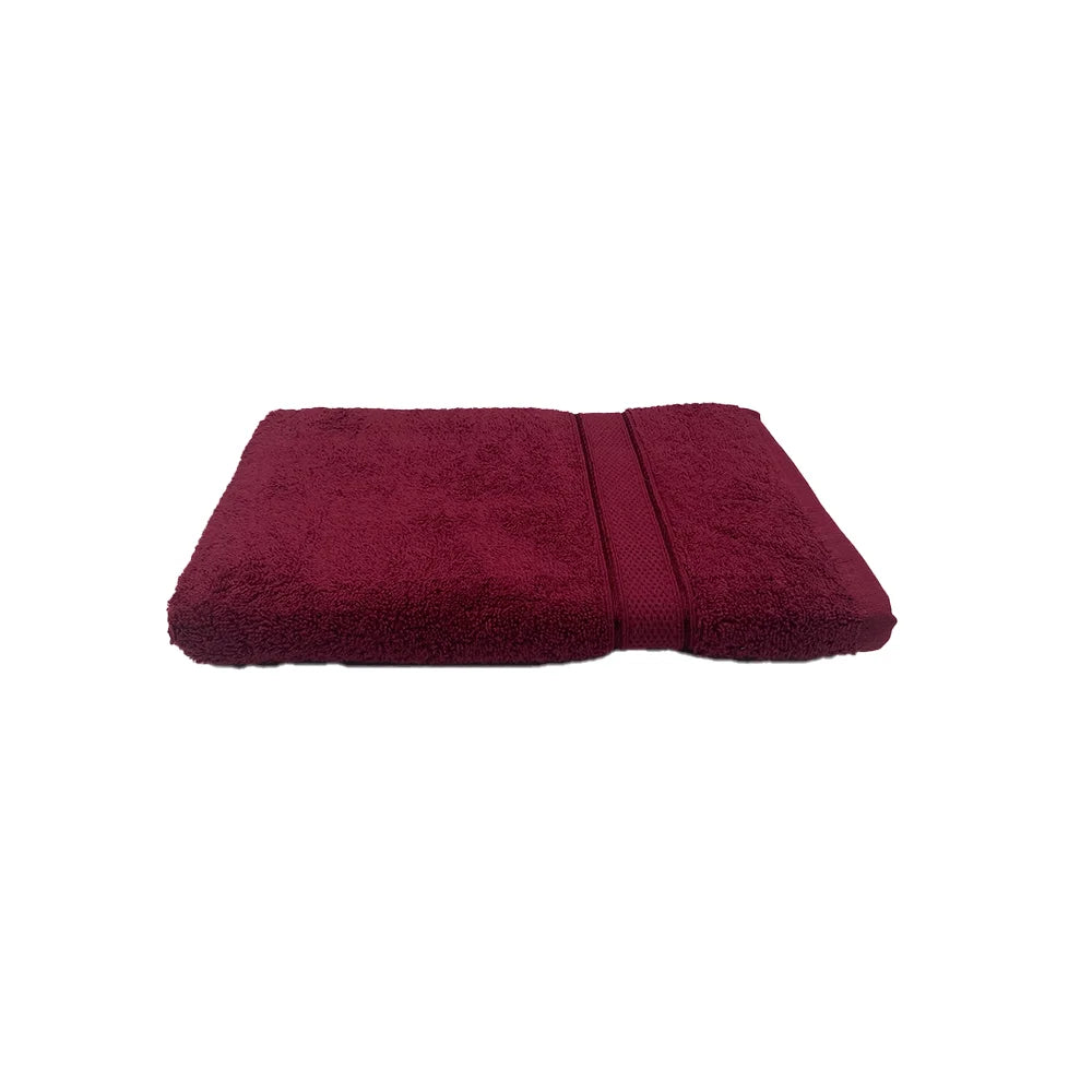 BYFT Daffodil Cotton Towel Burgundy Luxury - Soft, Absorbent, Quick-Dry, 500 GSM Bath Towel Set