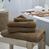 BYFT Daffodil Cotton Towel Dark Beige Luxury - Soft, Absorbent, Quick-Dry, 500 GSM Bath Towel Set