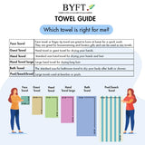 BYFT Daffodil Cotton Bath Towel 70 x 140 Cm Luxury - Soft, Absorbent, Quick-Dry, Towel Set