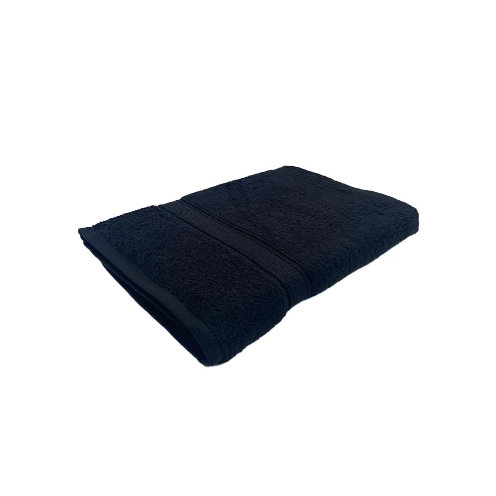 BYFT Daffodil Cotton Towel Black Luxury - Soft, Absorbent, Quick-Dry, 500 GSM Bath Towel Set