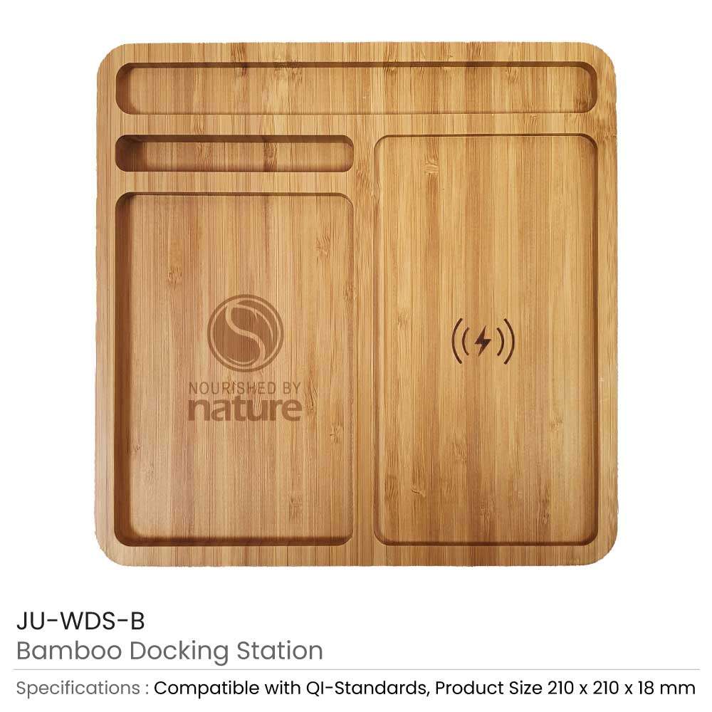 BYFT005675 Bamboo Wireless Charger Docking Station Natural Set of 1 B.jpg