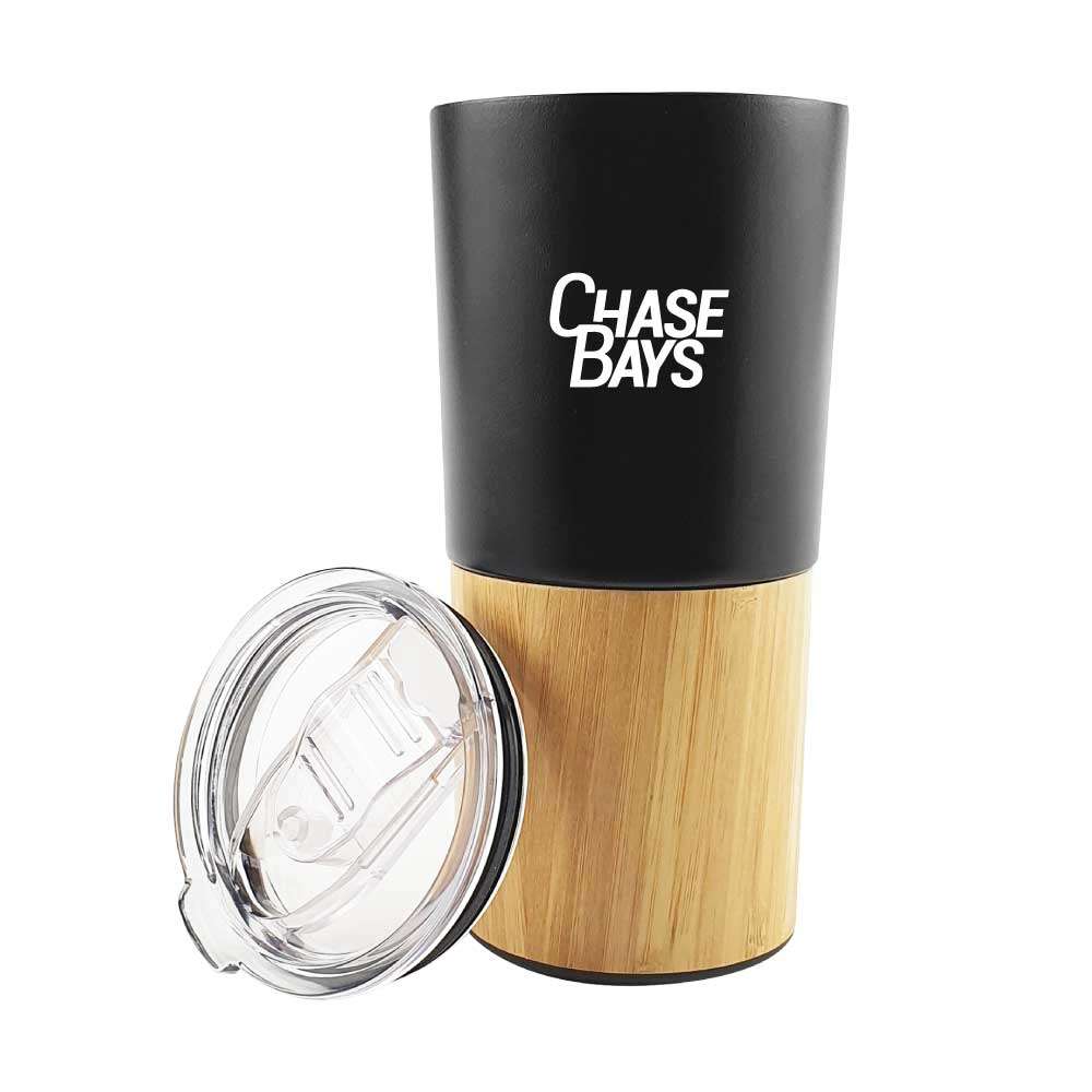 BYFT Natural - Black Travel Tumbler With Bamboo