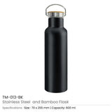 BYFT005692 Stainless Steel Bamboo Flask Black Set of 1 B.jpg