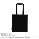 BYFT005735 BYFT Recycled Bag Black 38 x 41 Cm Cotton 145 Gsm Set of 01 CSB 08 RE BLK D