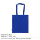 BYFT005736 BYFT Recycled Bag Blue 38 x 41 Cm Cotton 145 Gsm Set of 01 CSB 08 RE BLU D