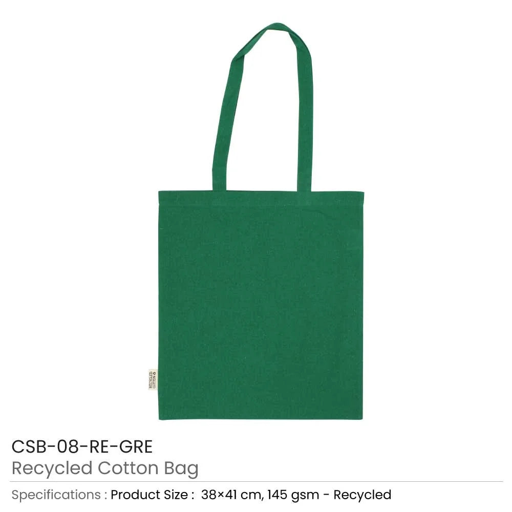 BYFT005737 BYFT Recycled Bag Green 38 x 41 Cm Cotton 145 Gsm Set of 01 CSB 08 RE GRE.webp