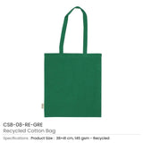 BYFT005737 BYFT Recycled Bag Green 38 x 41 Cm Cotton 145 Gsm Set of 01 CSB 08 RE GRE.webp