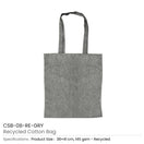 BYFT005738 BYFT Recycled Bag Grey 38 x 41 Cm Cotton 145 Gsm Set of 01 CSB 08 RE GRY