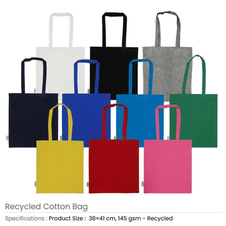 BYFT005739 BYFT Recycled Bag Light Blue 38 x 41 Cm Cotton 145 Gsm Set of 01 CSB 08 RE LBL D.webp