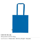 BYFT005739 BYFT Recycled Bag Light Blue 38 x 41 Cm Cotton 145 Gsm Set of 01 CSB 08 RE LBL