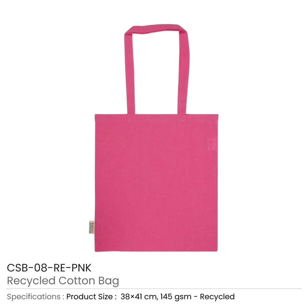 BYFT005741 BYFT Recycled Bag Pink 38 x 41 Cm Cotton 145 Gsm Set of 01 CSB 08 RE PNK.webp