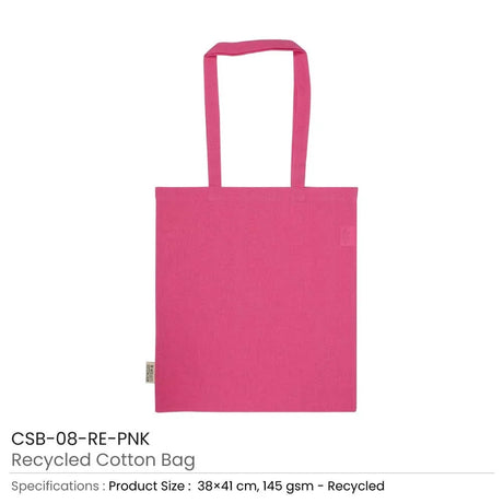 BYFT005741 BYFT Recycled Bag Pink 38 x 41 Cm Cotton 145 Gsm Set of 01 CSB 08 RE PNK.webp
