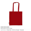 BYFT005742 BYFT Recycled Bag Red 38 x 41 Cm Cotton 145 Gsm Set of 01 CSB 08 RE RED