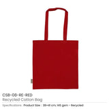 BYFT005742 BYFT Recycled Bag Red 38 x 41 Cm Cotton 145 Gsm Set of 01 CSB 08 RE RED.webp