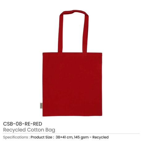 BYFT005742 BYFT Recycled Bag Red 38 x 41 Cm Cotton 145 Gsm Set of 01 CSB 08 RE RED.webp