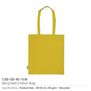 BYFT005743 BYFT Recycled Bag Yellow 38 x 41 Cm Cotton 145 Gsm Set of 01 CSB 08 RE YLW