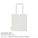 BYFT005744 BYFT Recycled Bag White 38 x 41 Cm Cotton 145 Gsm Set of 01 CSB 08 RE WHT D