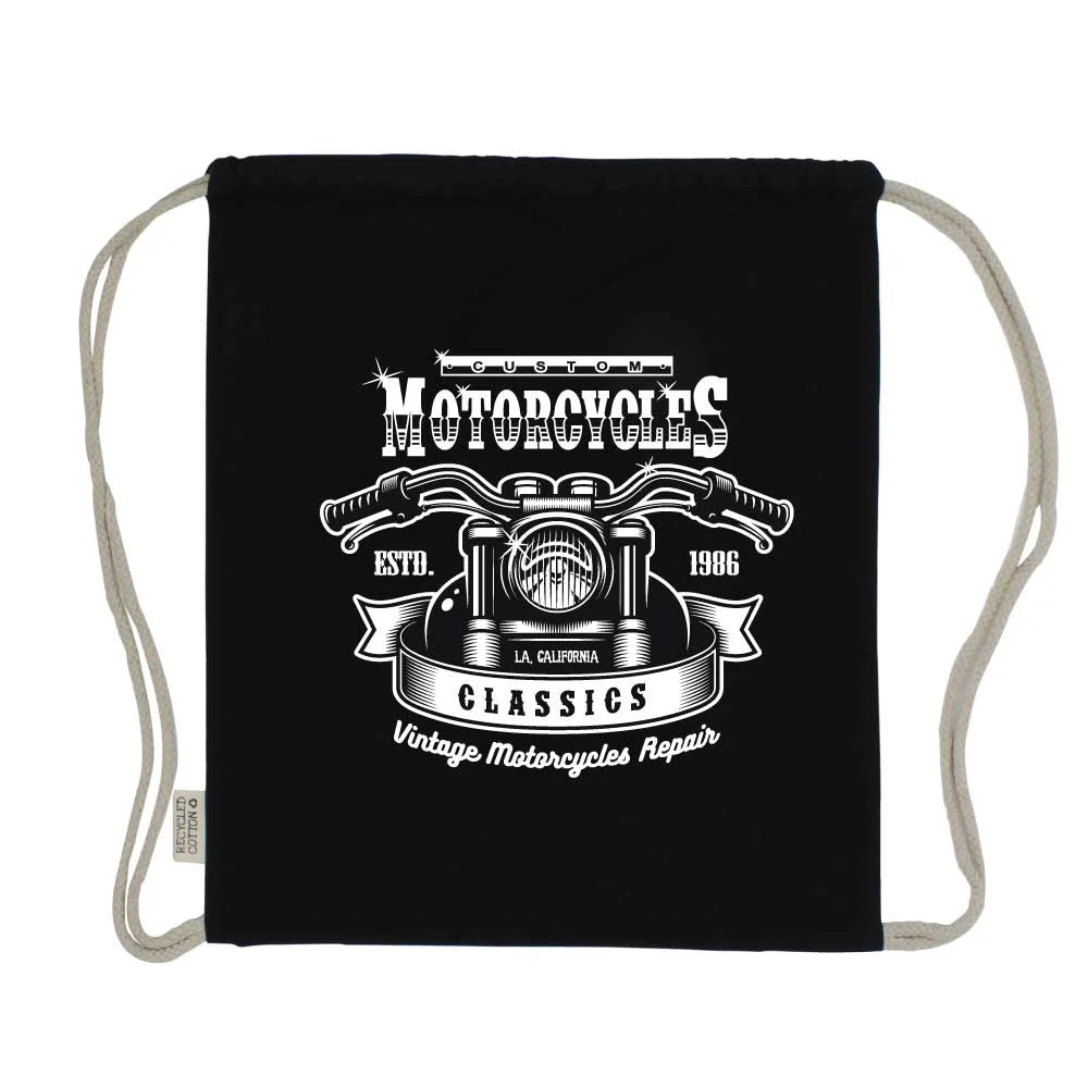 BYFT005745 BYFT Recycled Drawstring Bag Black 37 x 41 Cm Cotton 145 Gsm Set of 01 CSB 09 RE BLK C.webp