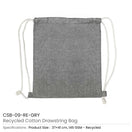 BYFT005748-BYFT-Recycled-Drawstring-Bag-Grey-37-x-41-Cm-Cotton-145-Gsm-Set-of-01-CSB-09-RE-GRY-D