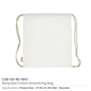 BYFT005752 BYFT Recycled Drawstring Bag White 37 x 41 Cm Cotton 145 Gsm Set of 01 CSB 09 RE WHT 1