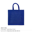 BYFT005755 BYFT Reusable Square Jute Bags Blue with Cotton Handles Set of 01 JSB 17 BLU.webp