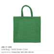 BYFT005756 BYFT Reusable Square Jute Bags Green with Cotton Handles Set of 01 JSB 17 GRE.webp