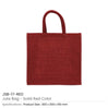 BYFT005757 BYFT Reusable Square Jute Bags Red with Cotton Handles Set of 01 JSB 17 RED.webp