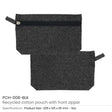 BYFT005759 BYFT Natural Black Cotton Pouches with front zipper closure Set of 01 PCH 008 BLK.webp
