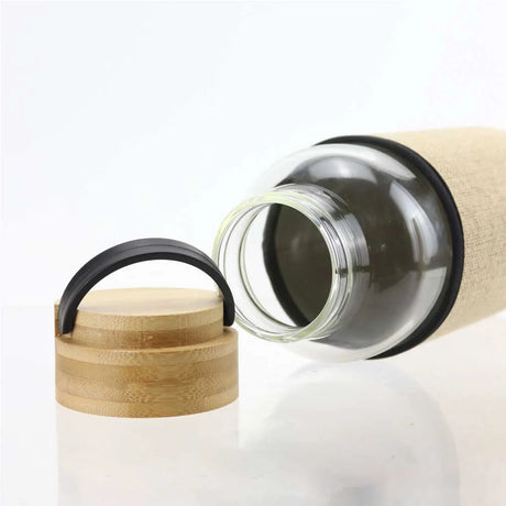 BYFT005765 BYFT Glass Bottle with Bamboo Lid and Eco Sleeve 1 Ltr Set of 01 TM 034 NAT A.webp