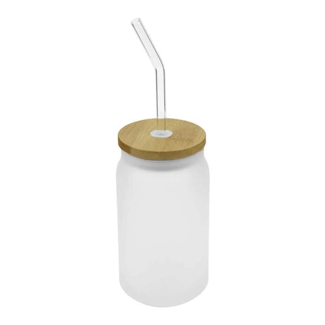 BYFT005766 BYFT Glass Bottle with Straw and Bamboo Lid 455 Ml Set of 01 TM 035 FRS B.webp