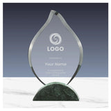 BYFT005773 BYFT Flame Shaped Crystal and Marble Award Set of 01 CR 34 B.webp