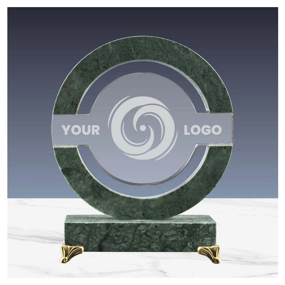 BYFT005775 BYFT Round Shaped Crystal and Marble Award Set of 01 CR 39 B.webp