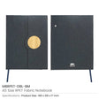 BYFT005781 BYFT A5 RPET Dark Blue Notebook with Bamboo Magnetic Closure Set of 01 MBRPET DBL BM