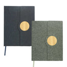 BYFT005782 BYFT A5 RPET Dark Grey Notebook with Bamboo Magnetic Closure Set of 01 MBRPET GRY BM C