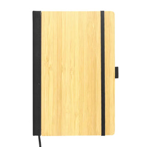 BYFT005783 BYFT A5 Bamboo Notebook with Pen loop and Paper Maker Set of 01 MBBM BLK A5 A