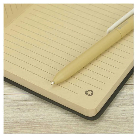 BYFT005783 BYFT A5 Bamboo Notebook with Pen loop and Paper Maker Set of 01 MBBM BLK A5 C.webp