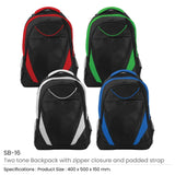 BYFT005792 BYFT Two Toned Green Backpack 600D Polyester Set of 01 SB 16 GRE A.webp