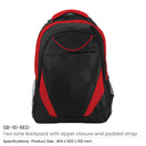 BYFT005794 BYFT Two Toned Red Backpack 600D Polyester Set of 01 SB 16 RED
