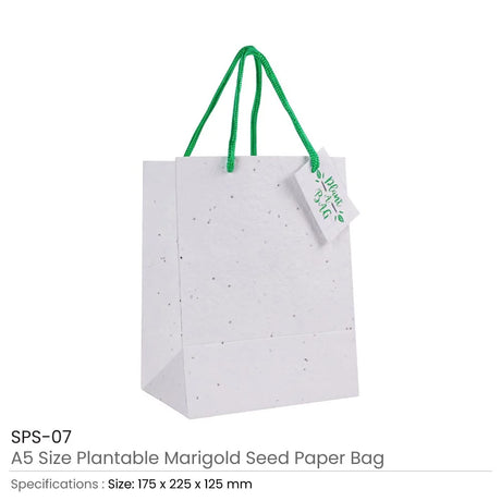 BYFT005801 BYFT A5 Plantable marigold Seed Paper Bag with Tags 300 Gsm Set of 01 SPS 07.webp