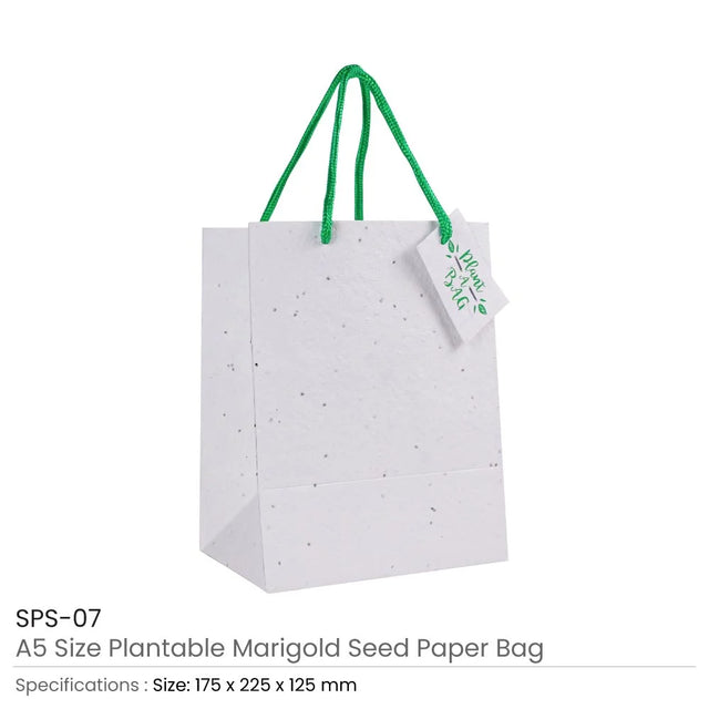 BYFT005801 BYFT A5 Plantable marigold Seed Paper Bag with Tags 300 Gsm Set of 01 SPS 07.webp