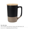 BYFT005802 BYFT 15 Oz Matt Black Mug with Special Handle and Brown Clay Bottom Set of 01 TM 025 A.webp