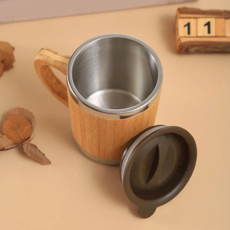 BYFT005804 BYFT Bamboo Stainless Steel Coffee Travel Mug with Handle and Lid 300 Ml Set of 01 TM 026 B.webp