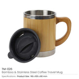 BYFT005804 BYFT Bamboo Stainless Steel Coffee Travel Mug with Handle and Lid 300 Ml Set of 01 TM 026.webp