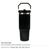 BYFT005805 BYFT Double Wall Black Vacuum SS Insulated Tumbler with Handle and Straw Set of 01 TM 042 A.webp