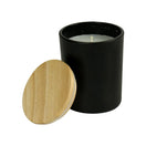BYFT005813 BYFT Scented Vanila Candle in Glass Bottle with Bamboo Lid Set of 01 CAND 01 A