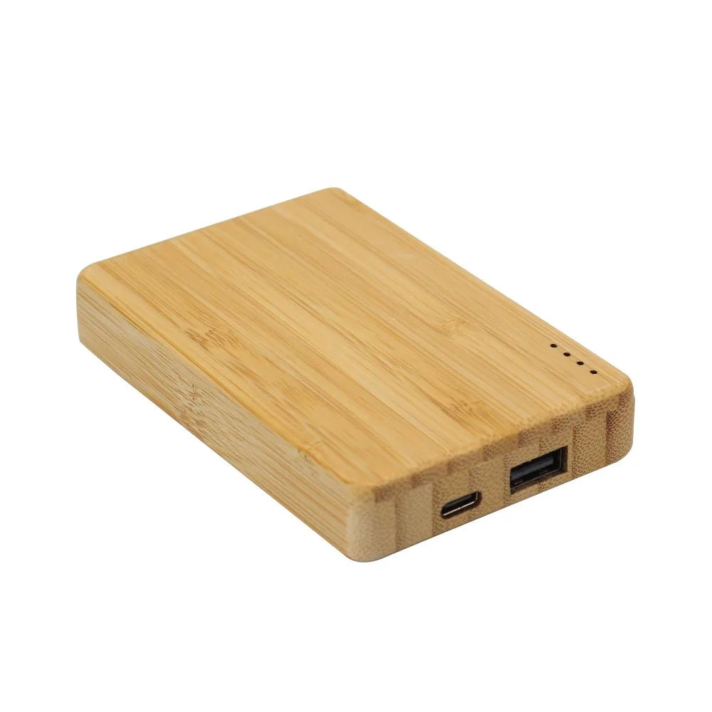BYFT005818 BYFT Bamboo 5000mAh Powerbank Type C Input and Output Set of 01 PB 5K BM A.webp