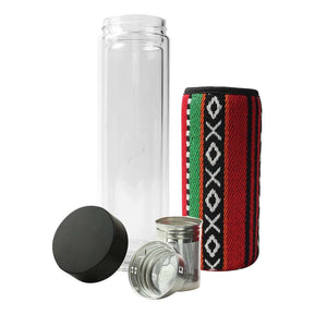 BYFT005826 BYFT Double Wall Glass Bottle with SADU Sleeve 500 Ml Set of 01 TM 036 A
