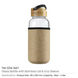 BYFT005829 BYFT Glass Bottle with Bamboo Lid and Eco Sleeve Set of 01 TM 034 NAT.webp