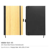 BYFT005841 BYFT A5 Bamboo Notebook Set of 01 MBBM BLK A5.webp