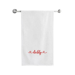 BYFT Embroidered For You Personalised Cotton Towel - Daddy Design High Quality Embroidery Perfect For Gifting